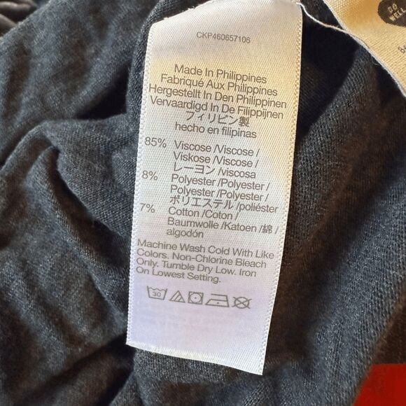 Madewell Womens Heather Short Sleeve Slit T-shirt Midi Dress Charcoal Large - Picture 6 of 12